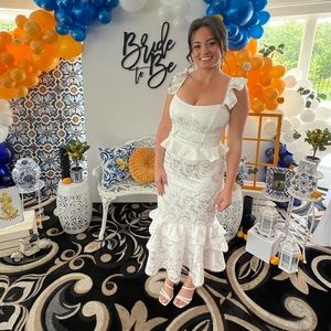 V. Chapman the Violet dress in coconut macaron.